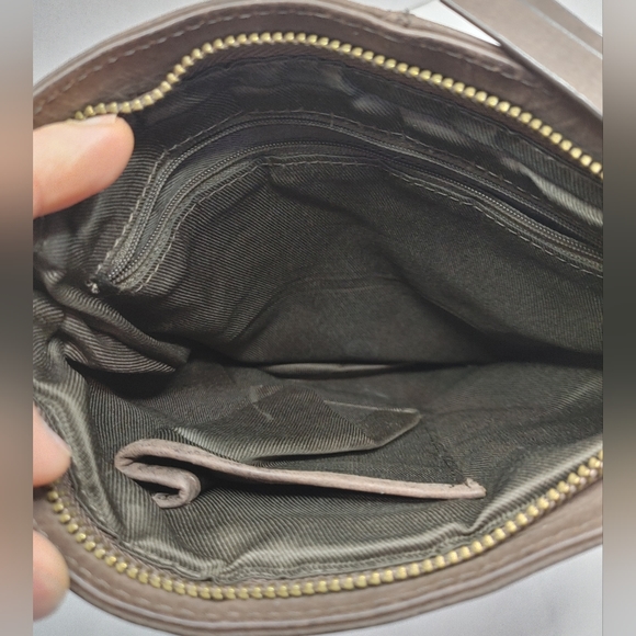 Estalon Brown Leather Crossbody Bag - Picture 2 of 5